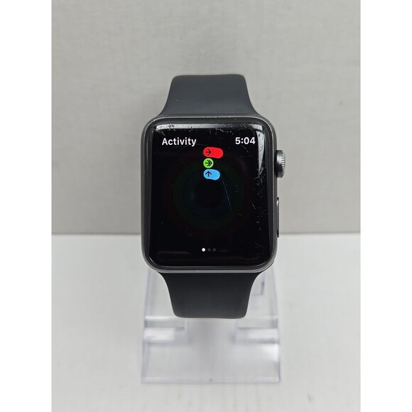 Apple Watch Series 3 42mm GPS Space Gray Aluminum Black Sport Band A1859 MTF32LL - Picture 2 of 15